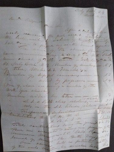 New York: Seely Creek 1852 Stampless Cover, Black CDS & Circled PAID 3, DPO  - Bild 3 von 7