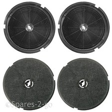 4 x Carbon Charcoal Filters Anti Odour Round For CDA CHA1 Cooker Hood