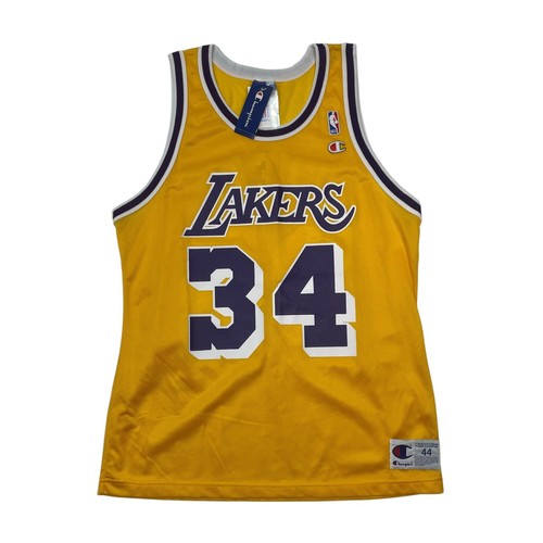 Maillot Vintage Shaquille O'Neal 34 Los Angeles Lakers - Taille 2XL, Marque Majestic, Officiellement Licencié NBA