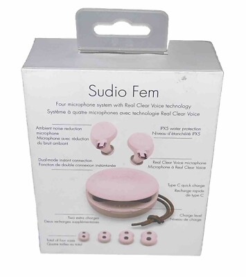 FEM FEMPNK Sudio True Wireless In-Ear Earbuds Pink | eBay 