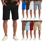 Mens Chino Shorts Slim Fit Casual Stretch Cotton Work Wear Summer Golf Half Pant