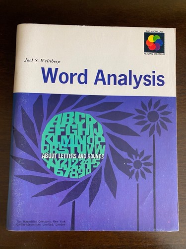 Vintage 1965 Word Analysis Macmillan PB # 25070 Purple book by Joel S Weinberg