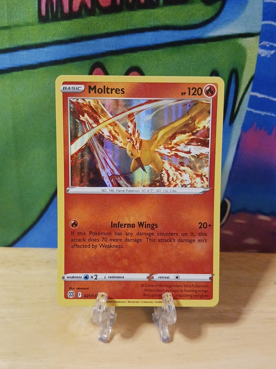 Pokemon TCG Brilliant Stars Moltres 21/172 Regular Rare Card NM 2022