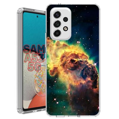 For Samsung Galaxy A23 5g A52 A53 TPU Case Cover+Glass(Nebula)