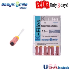 10PK Dental K-Files 25mm Stainless Steel Endodontic Root Canal Files Hand Use 6#