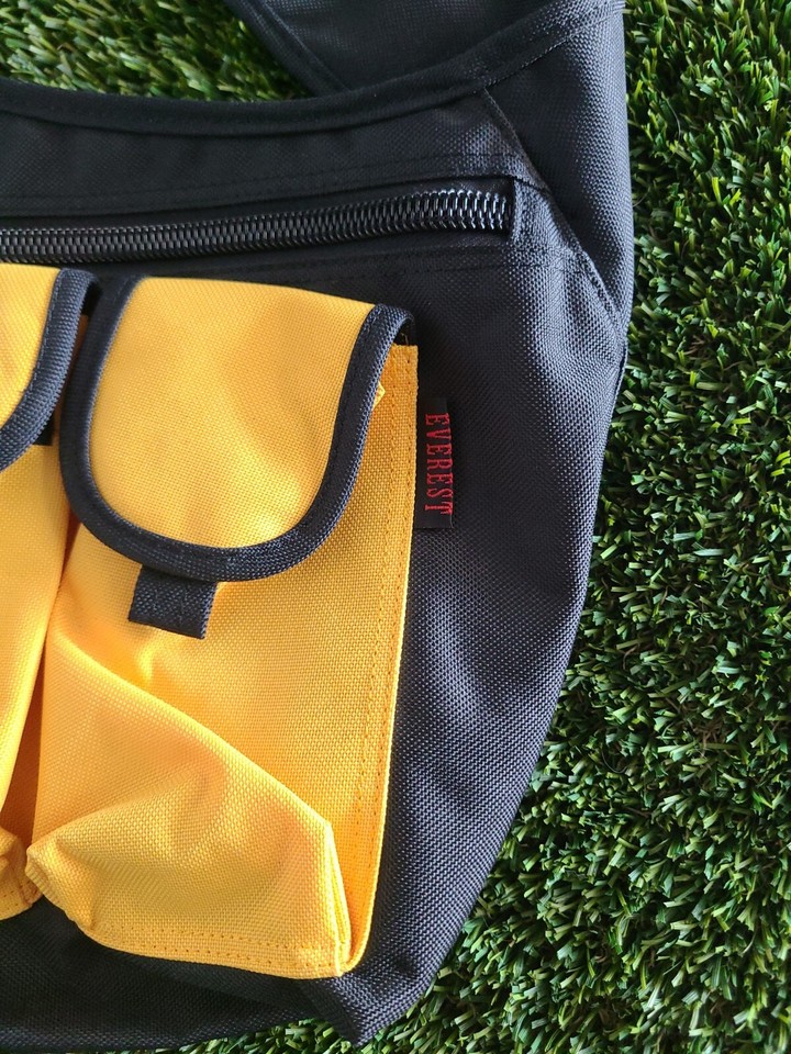 Crossbody Bag Everest Messenger Bag Black Yellow Square Adjustable 5