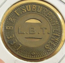 1948 Lee B&T Suburban Lines Milledgeville, GA Transit Bus Token - Georgia