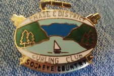 Chase and District Curling Club pin badge Sockeye Country