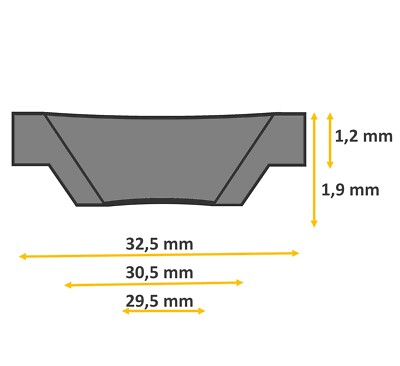 Cadran (rehaut) Noir 24h Pour Montre Fortis - Dimensions 32,5/29,5 Mm - Neuf Avec étiquettes - Fabriqué En Suisse