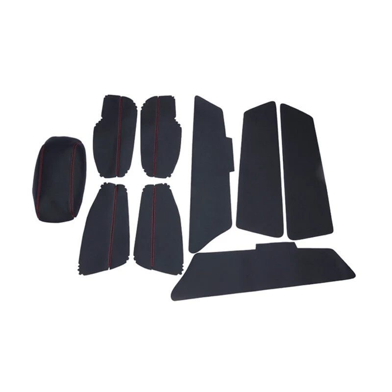 Panel de puerta de cuero reposabrazos almohadilla cubierta de superficie cubierta moldura para Toyota Corolla 14-17 Foto 2 de 4