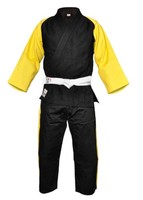 Fuji Judo Uniform Yellow And Black Size 00 on sale Fuji Judo Uniform Yellow And Black Size 00 on sale