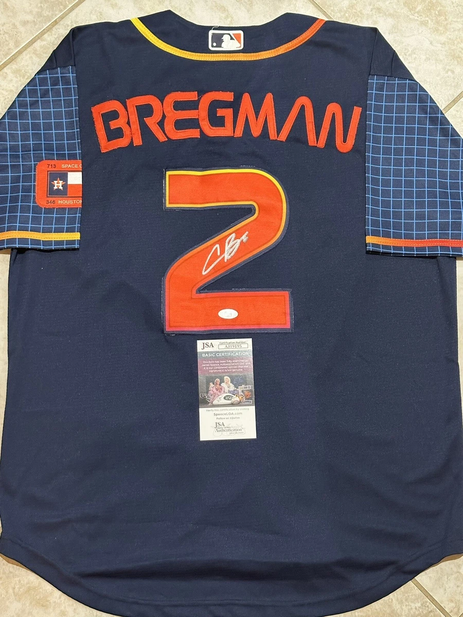 ALEX BREGMAN HOUSTON ASTROS SIGNED SPACE CITY JERSEY JSA COA AUTO