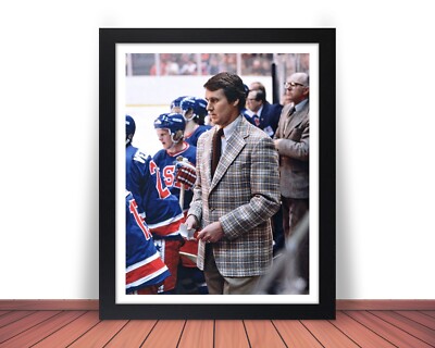 Framed HERB BROOKS Photo Picture 1980 TEAM USA Gold Medal Finland 8x10 11x14 W3