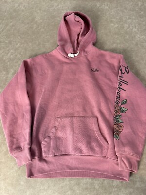Billabong Womens Sundream Hoodie Sweatshirt Soft Knit Kangaroo Pockets Pink  S