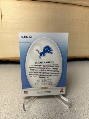 2023 Panini Select Football #CRO-JGI Jahmyr Gibbs RC Select