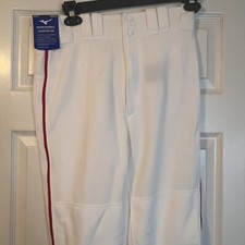 MIZUNO ADULT BASEBALL Piped Elastic Bottom Pants Size M