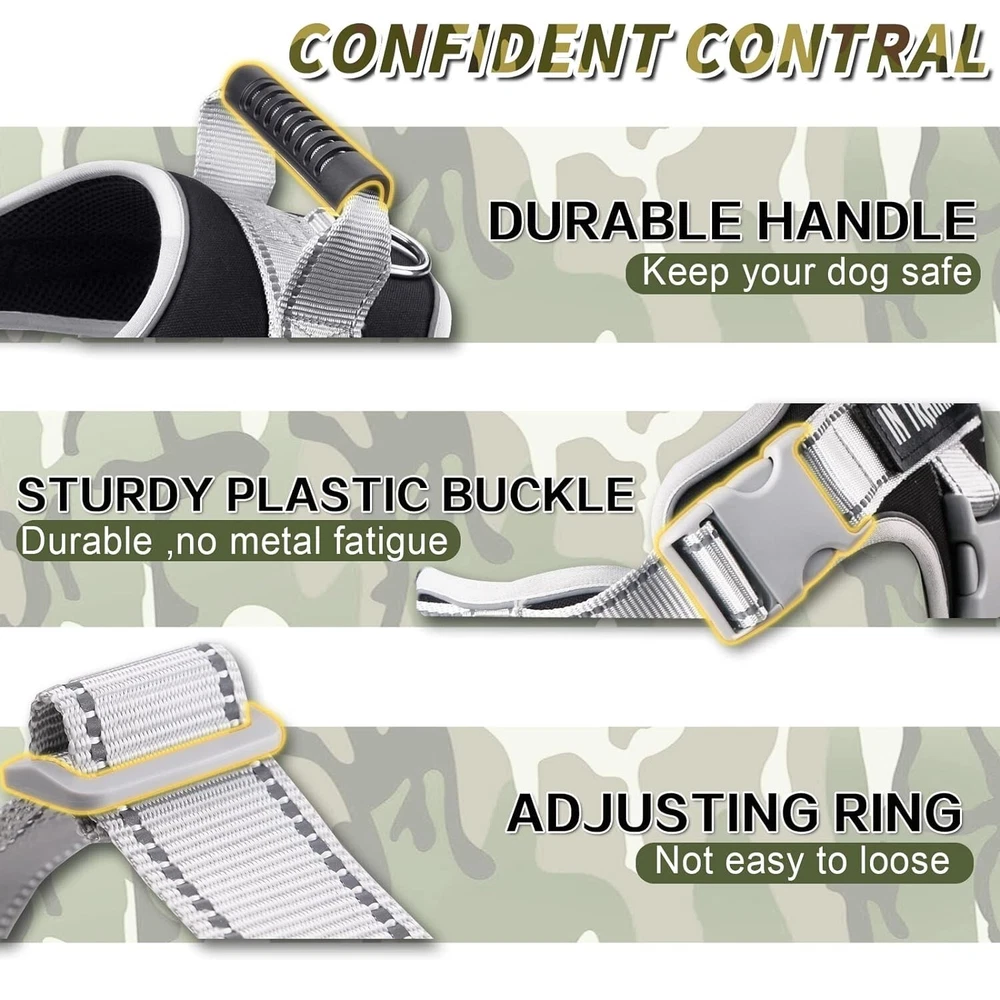 Dog Harness, Adjustable Dog Body Belt For Large Dogs With Copybook Dog Vest (XL