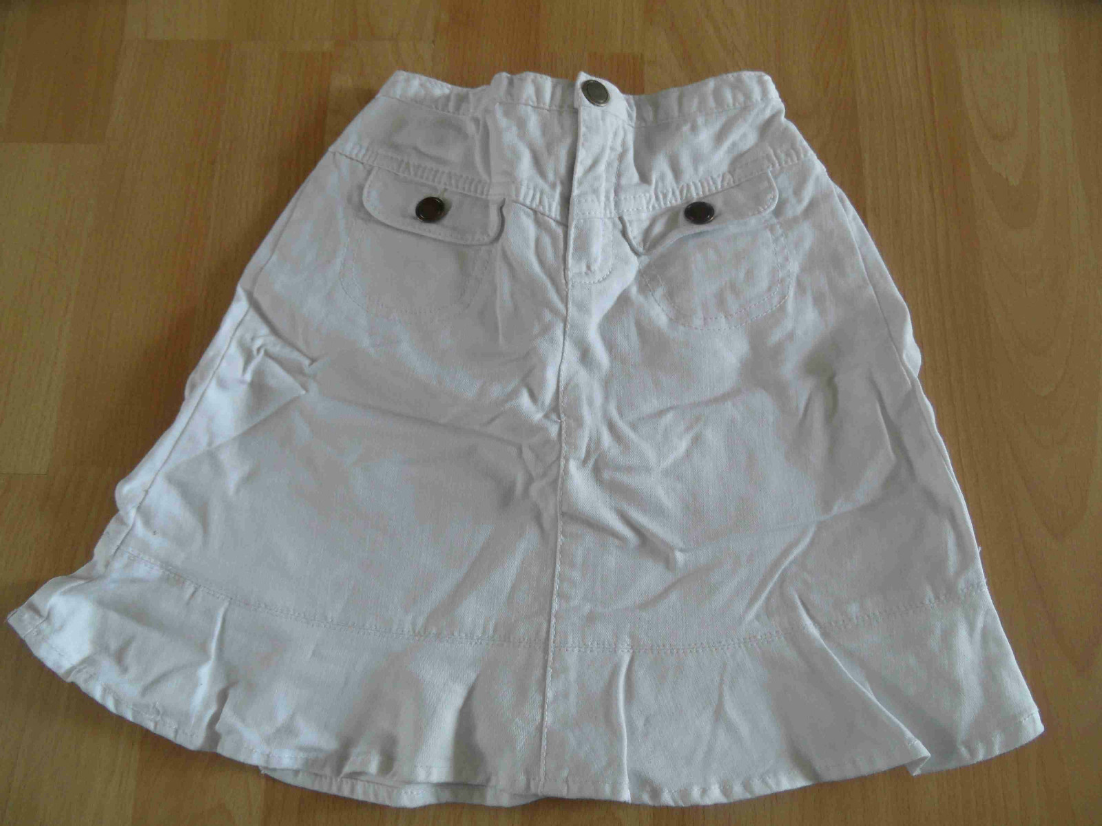 NOA NOA Beautiful Flared Denim Skirt White Size 128 Excellent (KJ814)