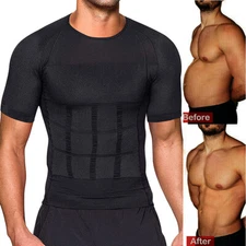 Shaper Men Body Toning T-Shirt Ultra Durable Vest Compression Underwear Tank Top