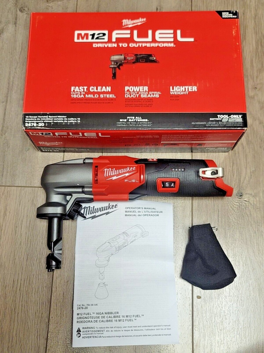New Milwaukee M12 16GA Variable Speed Sheet Metal Nibbler