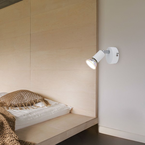 Wandlampe Wandleuchte Spotlampe Weiß Wohnzimmerlampe Verstellbar H 8,5Cm-image