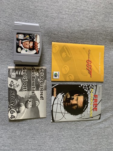 Goldeneye 007 N64 CIB Complete Cart Manual Box Inserts, Protective Case Included - Picture 2 of 9