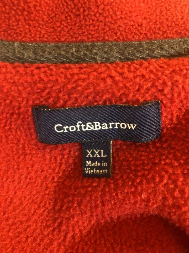 Chaqueta Croft & Barrow Hombre Polar Cremallera Completa Manga Larga Borgoña Talla XXL Foto 4 de 4