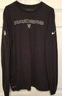 NFL Nike Dri-Fit Tee Short Long Sleeve Onfield Apparel Black Raiders Size Large