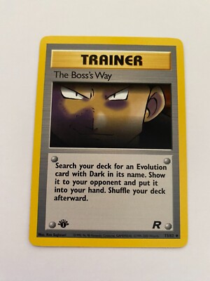 The Boss's Way 73/82 Pokemon Team Rocket 1st Uncommon NM/MINT 2000 box-S3