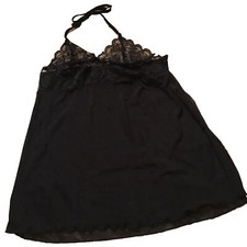  Black babydoll lingerie slip lace / mesh