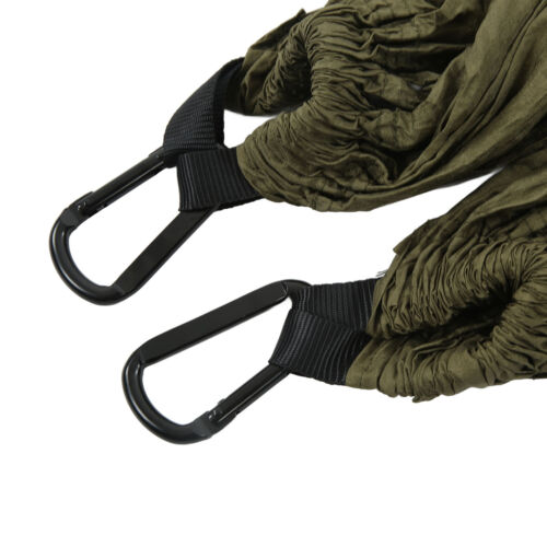 (Verde Militare) Amaca Doppia Nylon Allungato Amaca 2 Persone per Campin BS - Foto 5 di 24