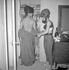 Vintage UNIDENTIFIED MODELS Original B&W 120 Film Negative