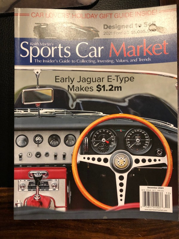 Keith Martin's Sports Car Market DECEMBER 2023  NR JAGUAR
