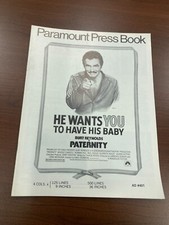 Paternity 1981 pressbook Uncut Complete Pristine condition! Burt Reynolds