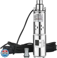 ECO-WORTHY 24V 3 inch Large Flow 250W Solar Water Pump, Max Flow 1500L/H, Max