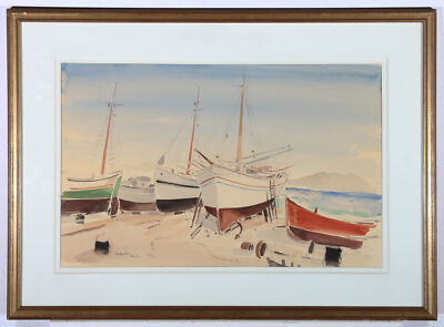 Aquarell Des 20. Jahrhunderts - Ägina-Ufer