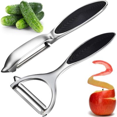 2 Stück Kartoffelschäler Gemüse Obst Schneider Edelstahl Küchenwerkzeug