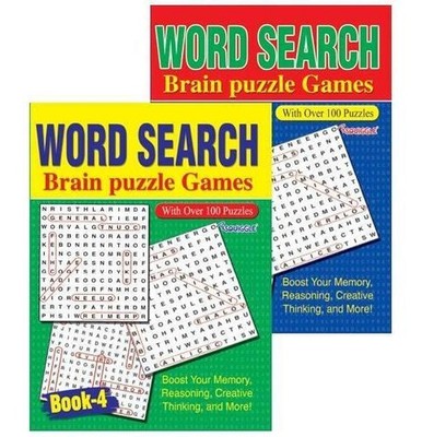 Word Search Books Large Print Puzzles BRAIN PUZZLES A4 Books BOOK