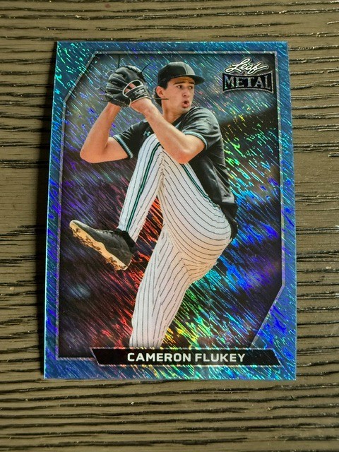 2026 Leaf Metal Baseball CAMERON FLUKEY teal shimmer 7/8 Detroit