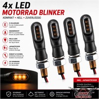 Led Mini Blinker Spark Schwarz Smoke GetöNt Motorrad Quad ATV Roller 4 StüCk