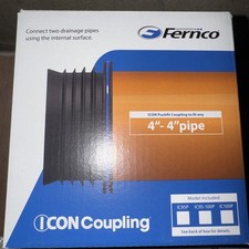 Fernco Flexseal ICON 4 Inch Internal Push-fit Coupling for 99mm-104.5