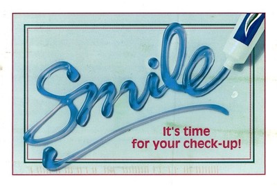 Daniel McNew, D.D.S. Check-up Reminder, 2001 Postcard