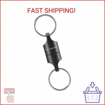 KeySmart MagConnect - Magnetic Quick Release Keychain Connector, Secure Pull-Apa