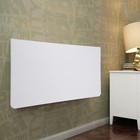 White Wall Mounted Floating Computer Desk PC Folding Table Space Saving Home — photo 9
