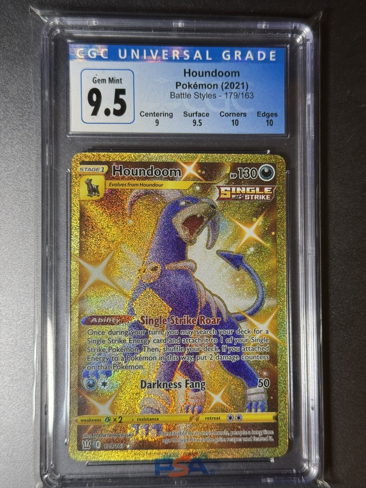 Pokémon TCG Houndoom 179/163 Battle Styles Secret Rare CGC 9.5