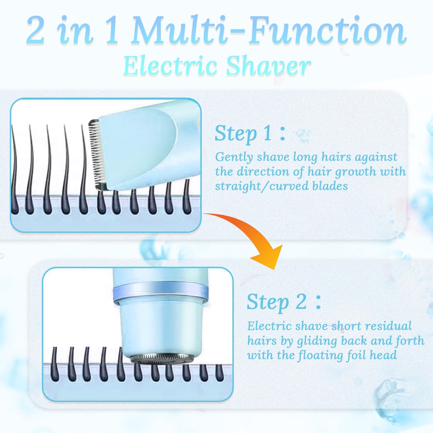 Afeitadora Glow Aura para mujer afeitadora corporal 2 en 1 con brillo sedoso res