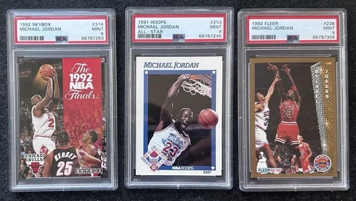 Michael Jordan Basketball Cards Lot of Three (3) PSA 9 MINT