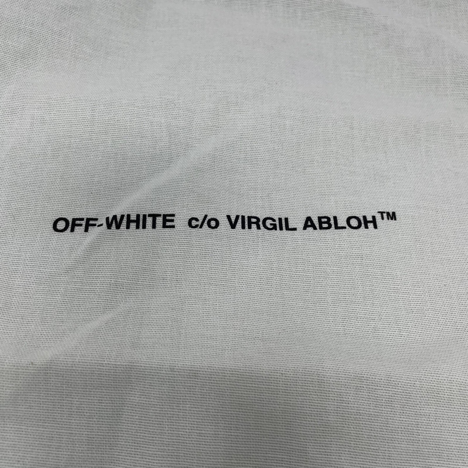 Off-White Drawstring Dust Bag Medium Green Cotton… - image 2