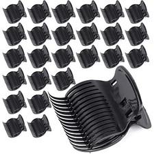 24 Hot Roller Clips for Hair Curler Claw Clip Replacement Hair Section Black