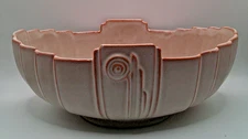 Roseville Pottery Moderne Art Deco Tan White Ca. 1936 No. 301-10